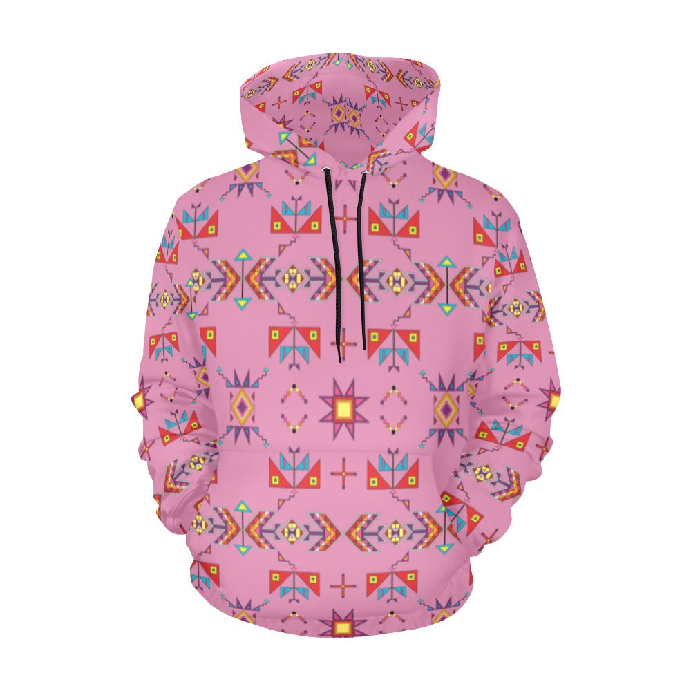 Scattered Generations Pink Hoodie for Men