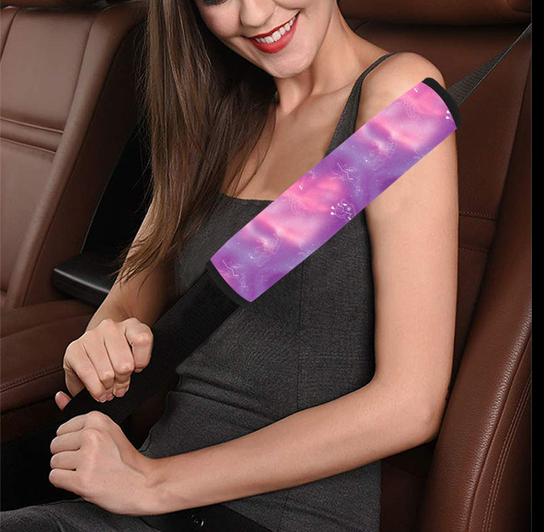 Animal Ancestors 7 Aurora Gases Pink and Purple Car Seat Belt Cover