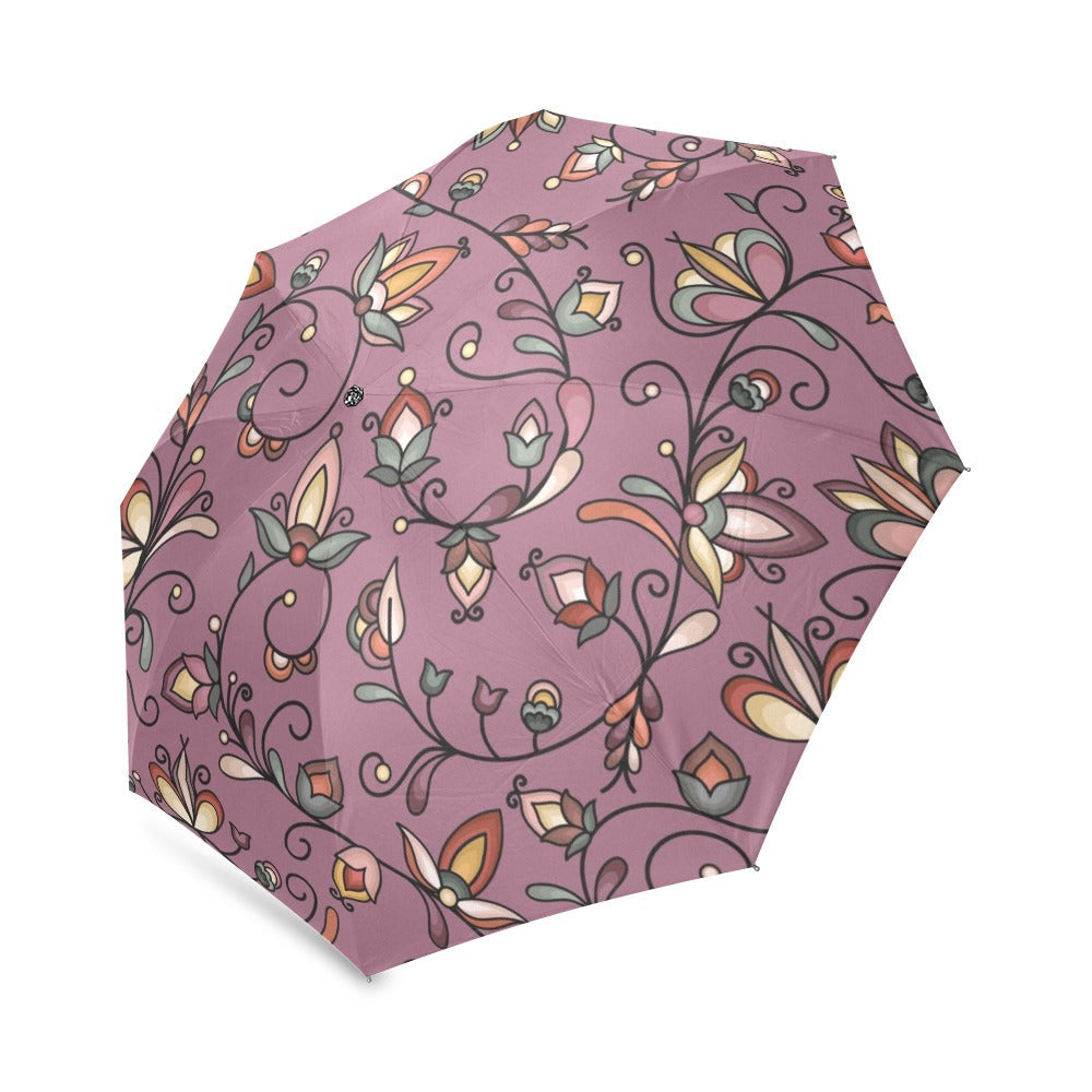 Burnt Sky Petals Magenta Foldable Umbrella