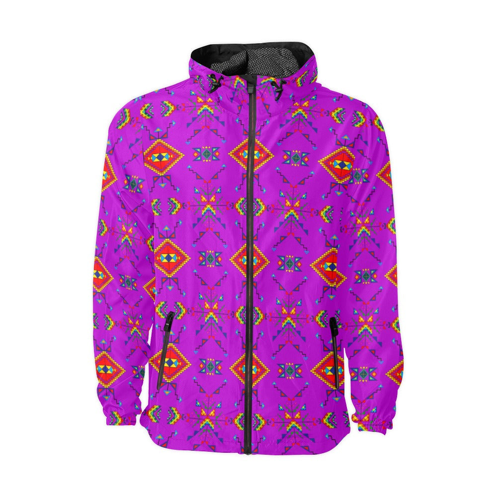 Buffalo Jump Purple Men's Windbreaker