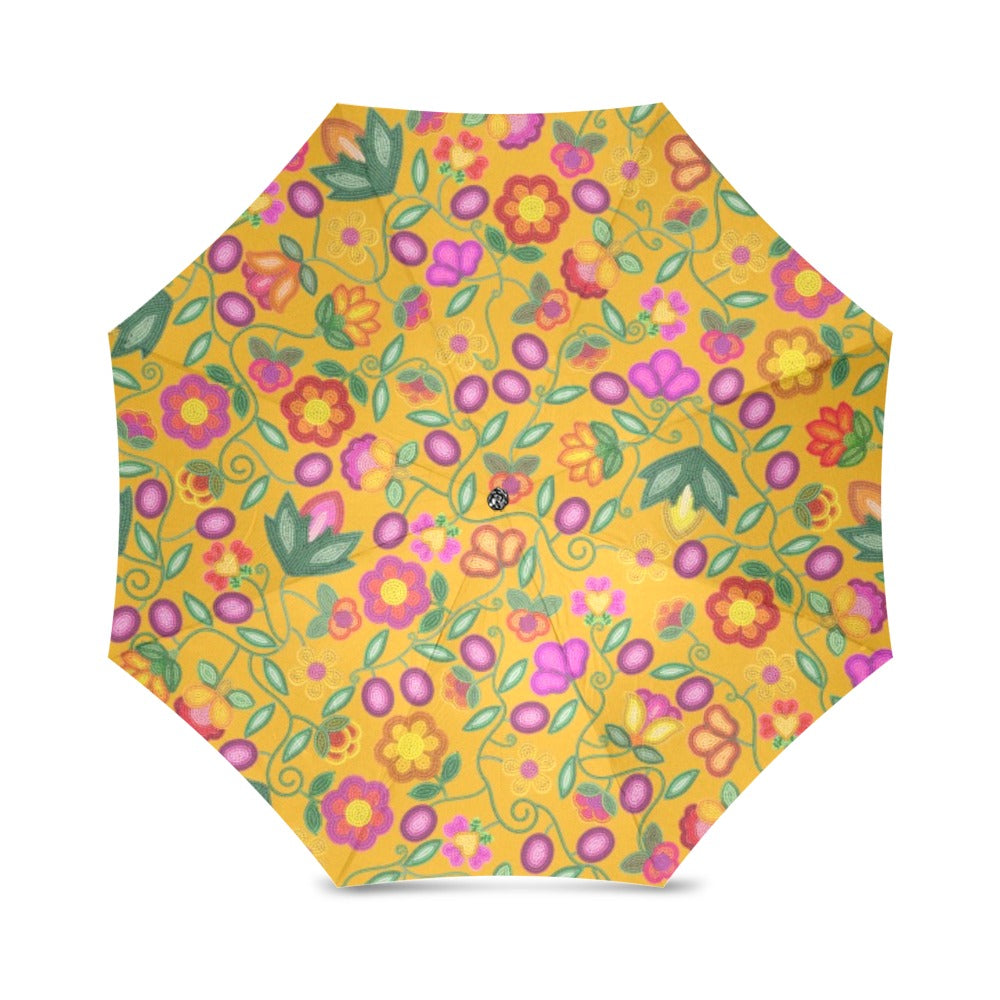 Boreal Bounty Yellow Foldable Umbrella