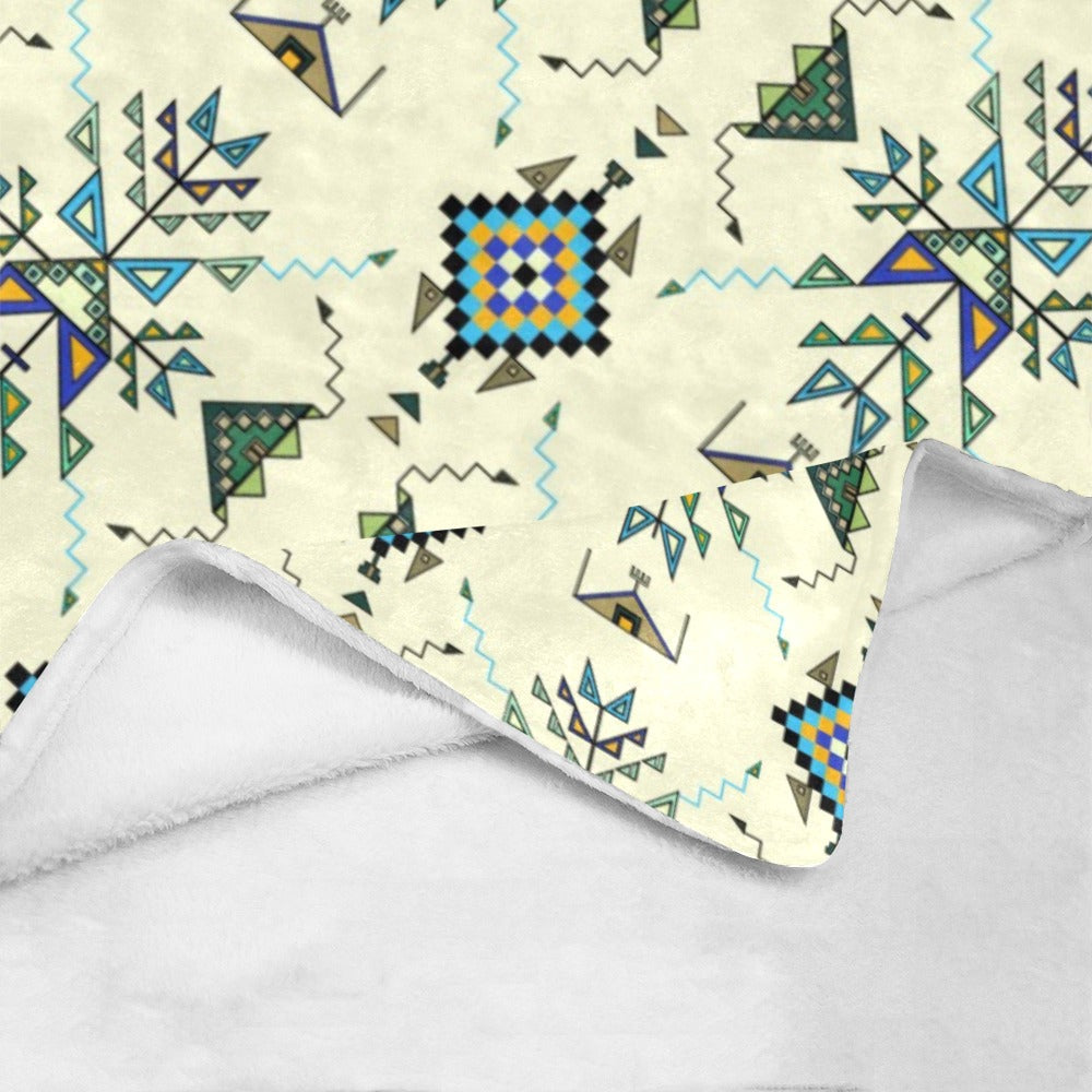 Bear Shield Cream X-Large Micro Fleece Blanket