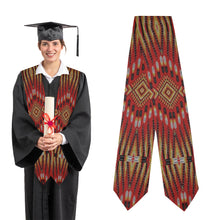 Load image into Gallery viewer, Fire Feather Red Graduation Stole
