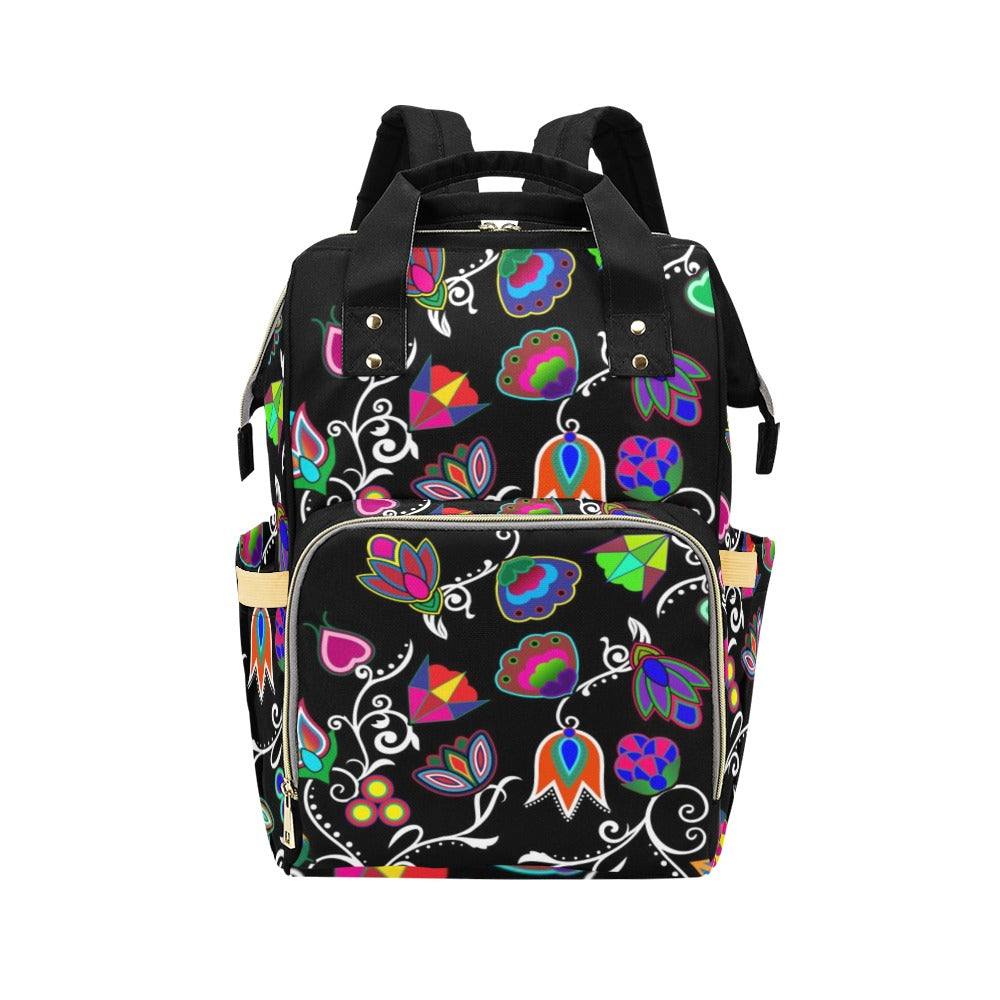 Indigenous Paisley Black Diaper Bag