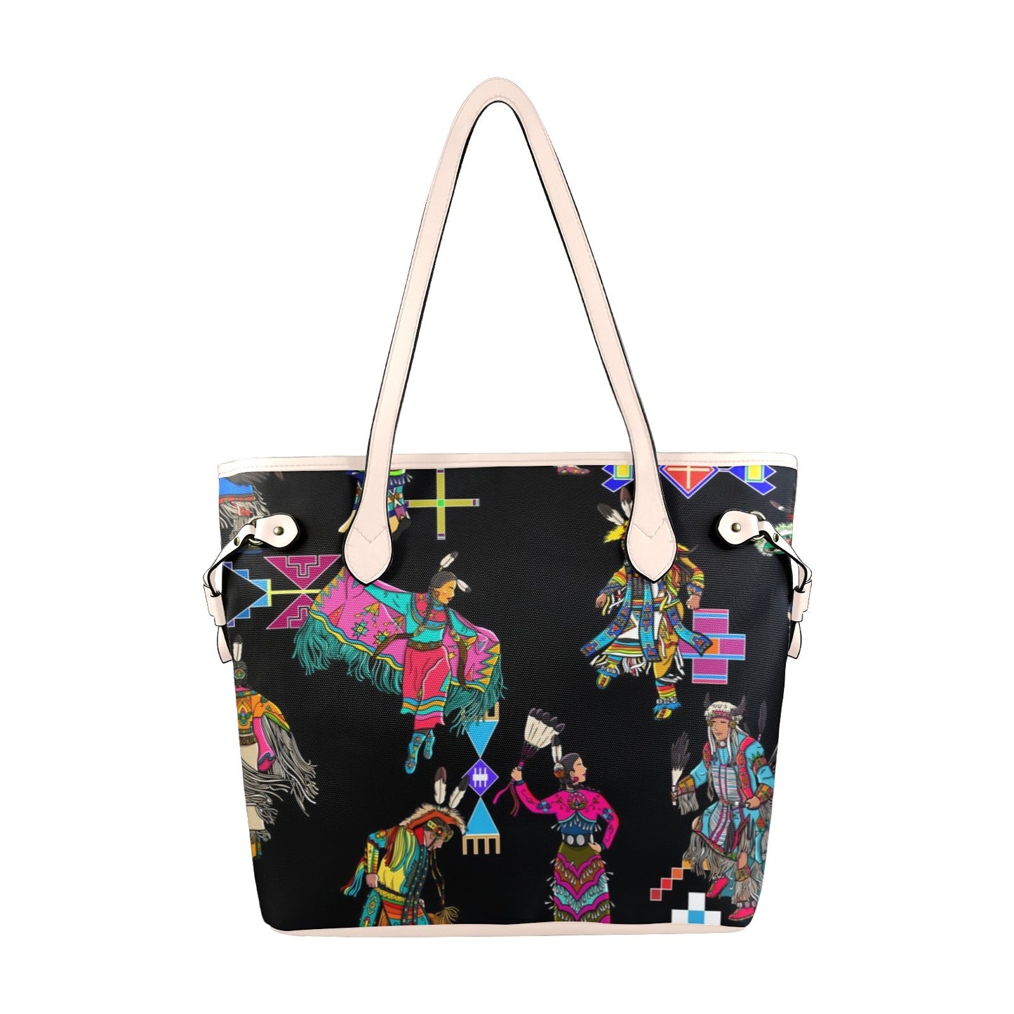 Grand Entry Dancers Black Clover Canvas Tote Bag