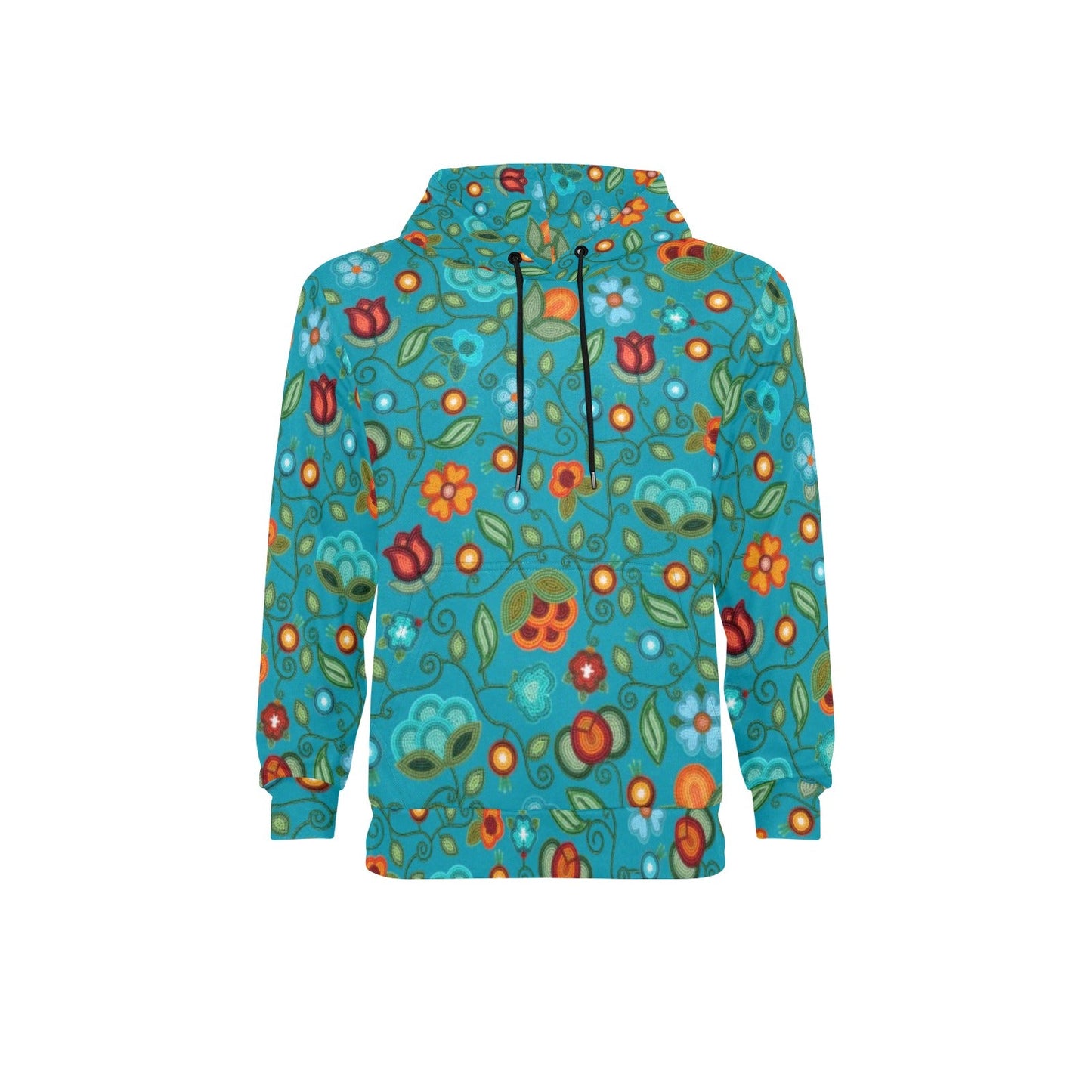 Prairie Fire Petals Ocean Fleece Hoodie