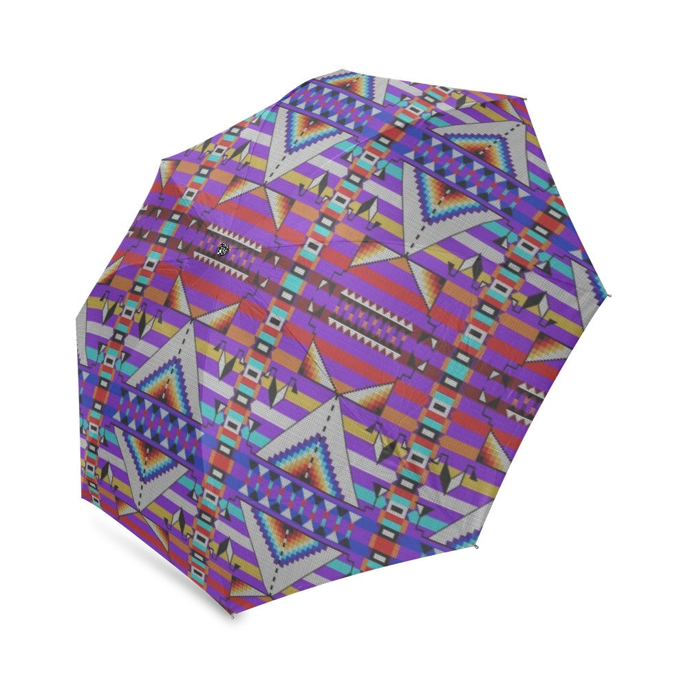 Medicine Blessing Purple Foldable Umbrella