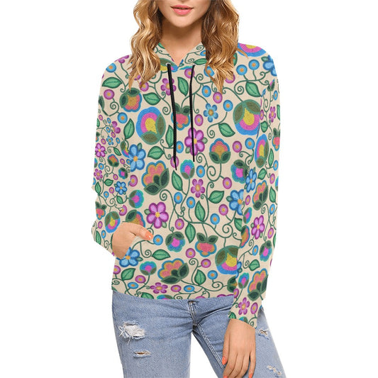 Turquoise Sunbeam Cream Hoodie for Women