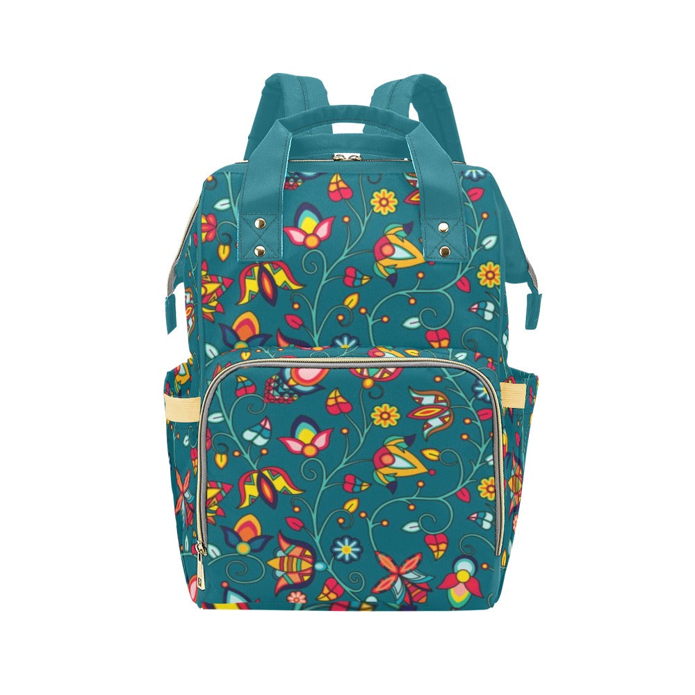 Thorny Path Teal Multi-Function Diaper Backpack