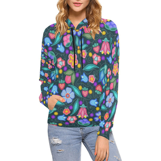 Sweet Offering Dark Teal Hoodie for Women