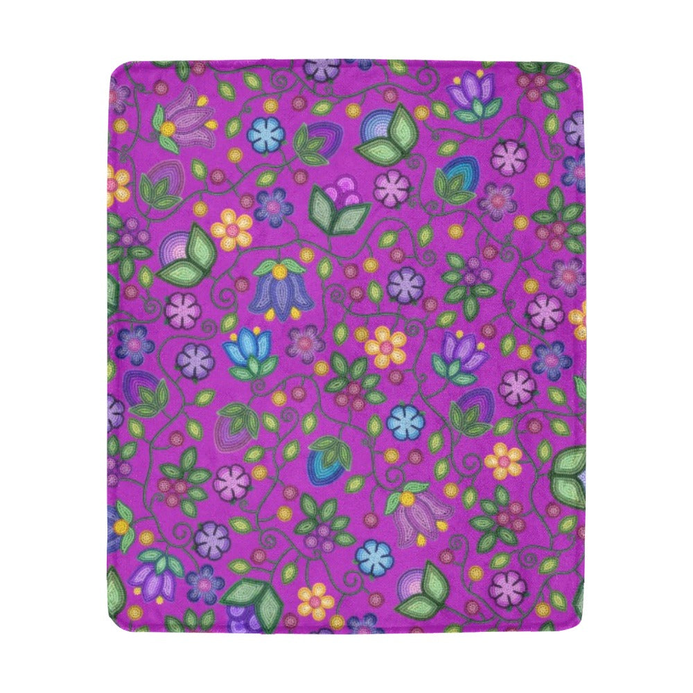Bloom Uplift Purple Large Micro Fleece Blanket