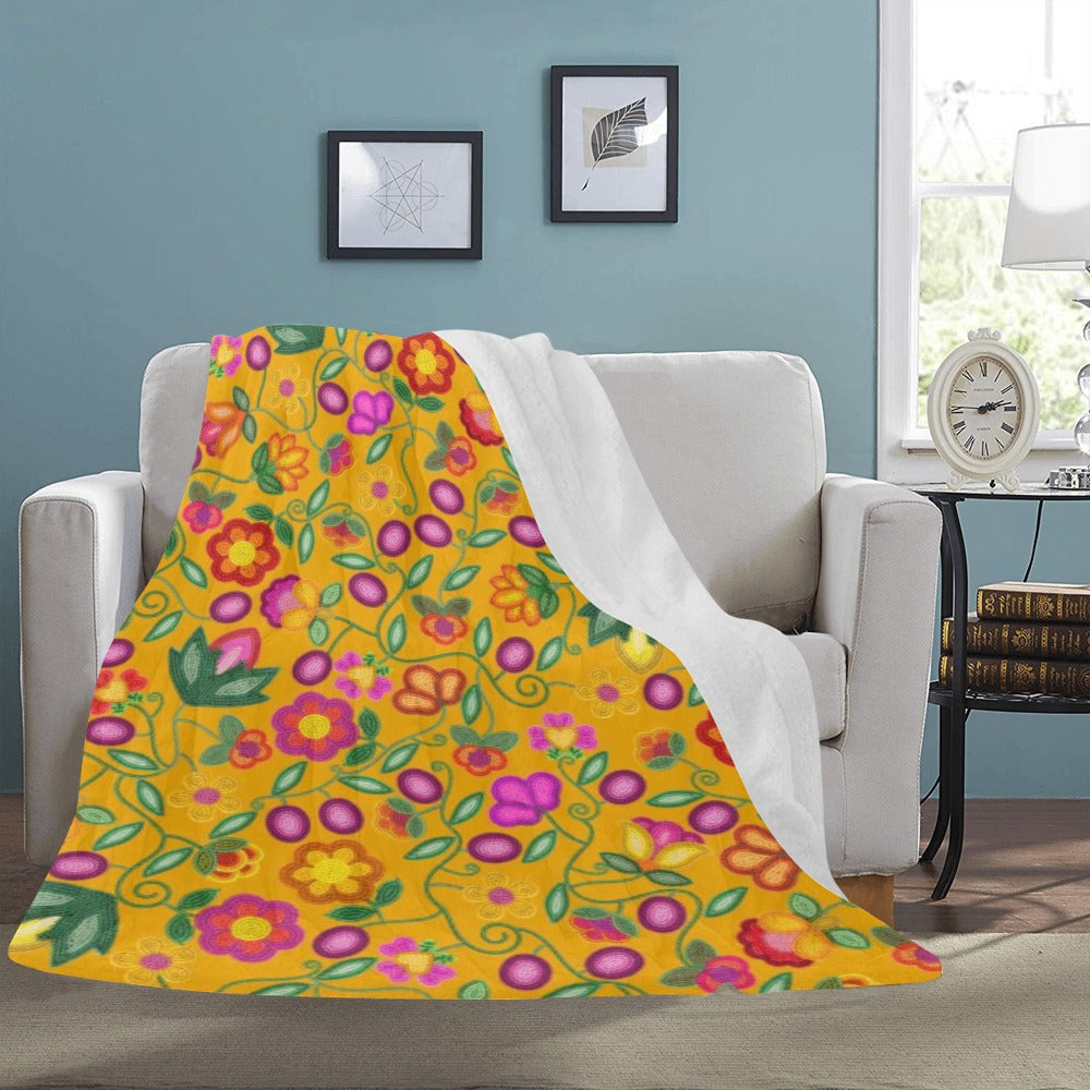Boreal Bounty Yellow X-Large Micro Fleece Blanket