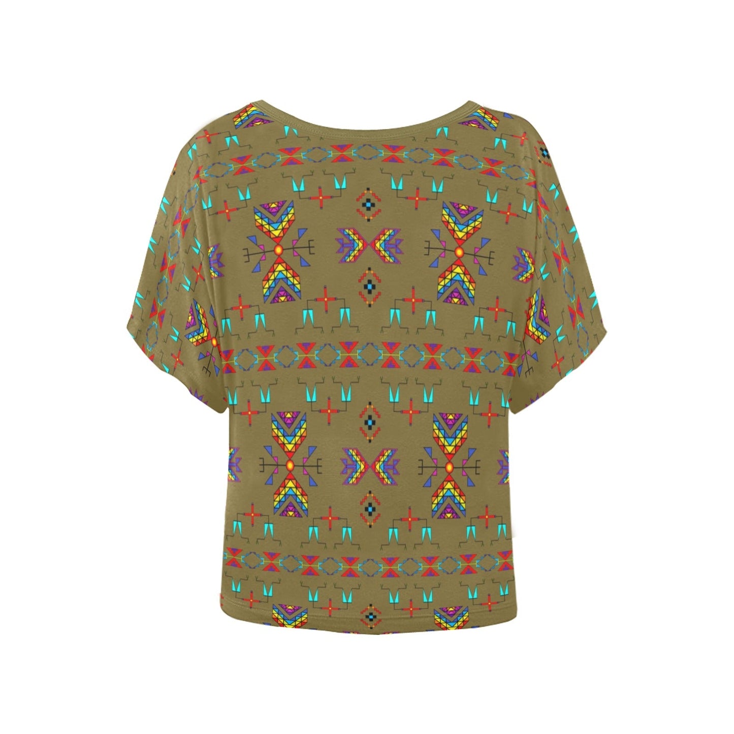 Rainy Chief Rainbow Sage Grass Women's Batwing-Sleeved Blouse T shirt