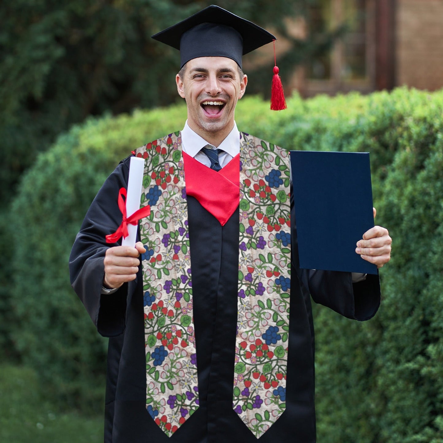 Takwakin Harvest Br Bark Graduation Stole