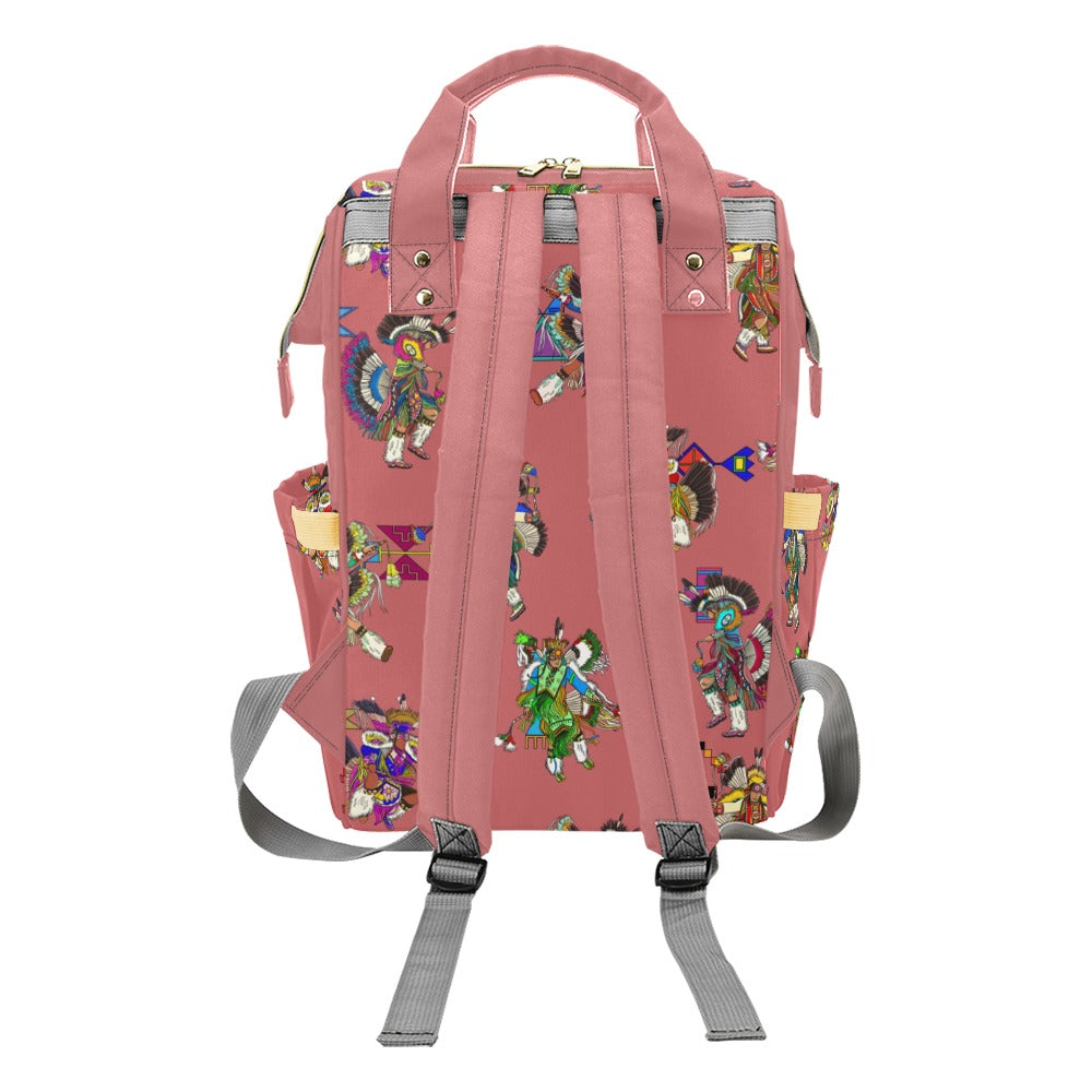 Men's Fancy Dancers Terra Cotta Multi-Function Diaper Backpack