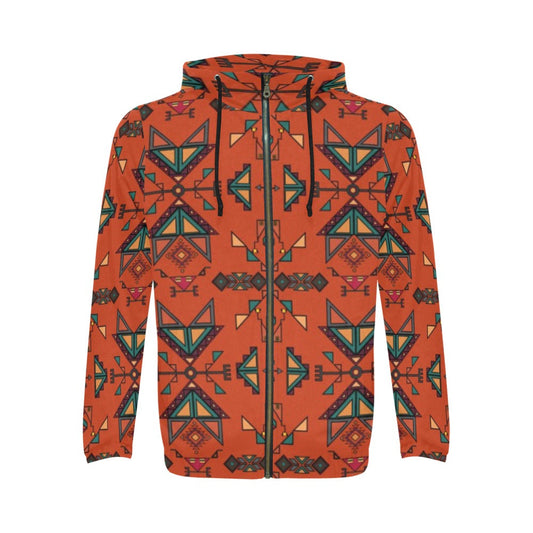 Arrow Dawn Orange Zip Hoodie
