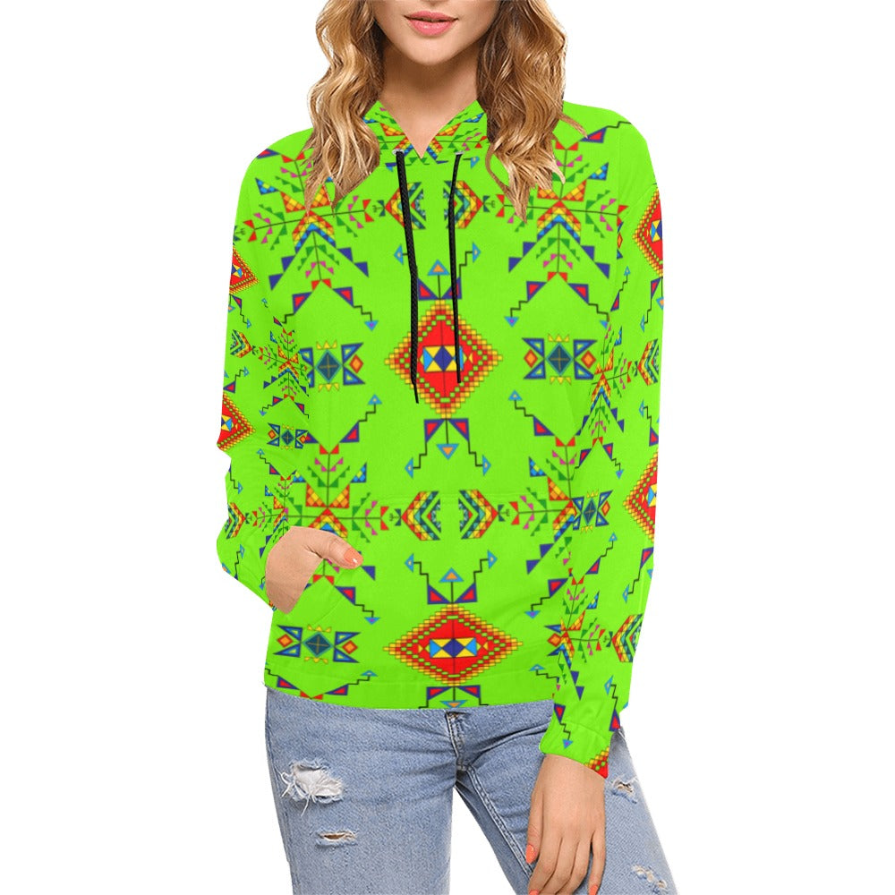 Buffalo Jump Neon Green Hoodie for Women