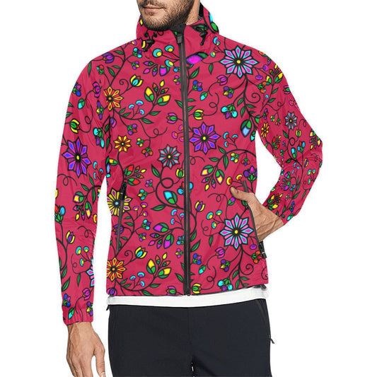 Prairie Paintbrush Passion Berry Men's Windbreaker
