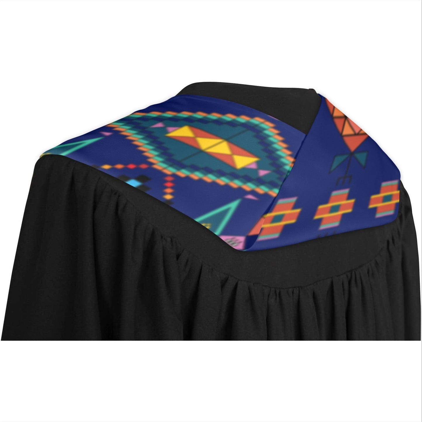 Travois Tipi Blue Graduation Stole