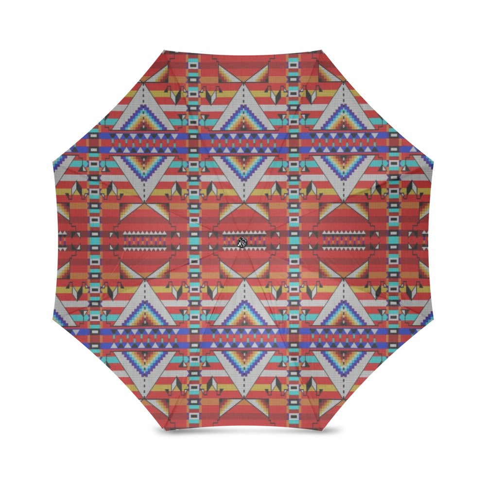 Medicine Blessing Red Foldable Umbrella