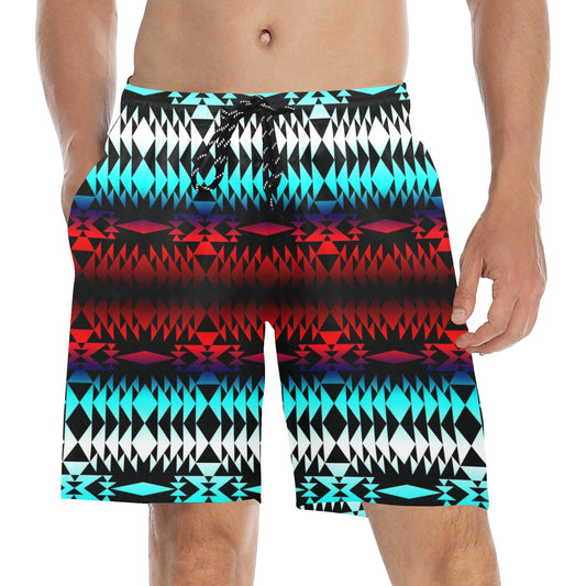 In Between Two Worlds Men's Mid-Length Beach Shorts