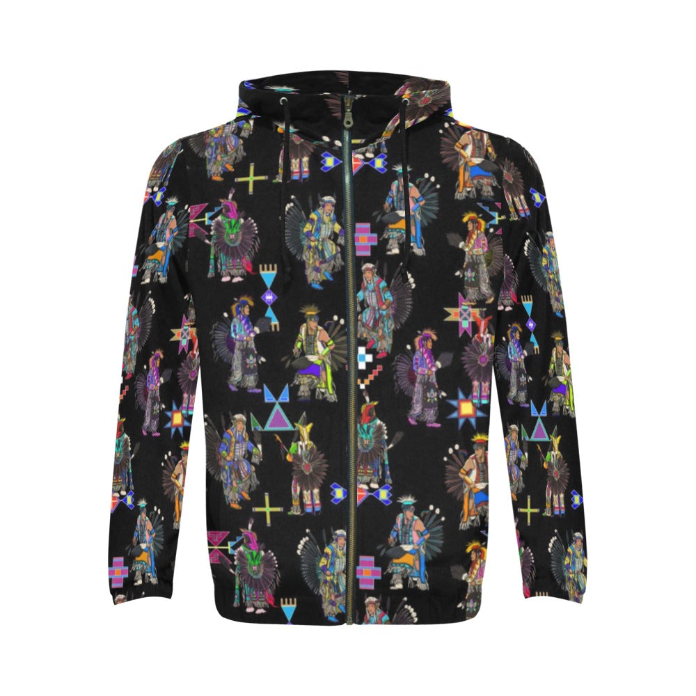 Men's Tradish Dancers Black Zip Hoodie