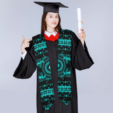 Load image into Gallery viewer, Black Sky Star Graduation Stole
