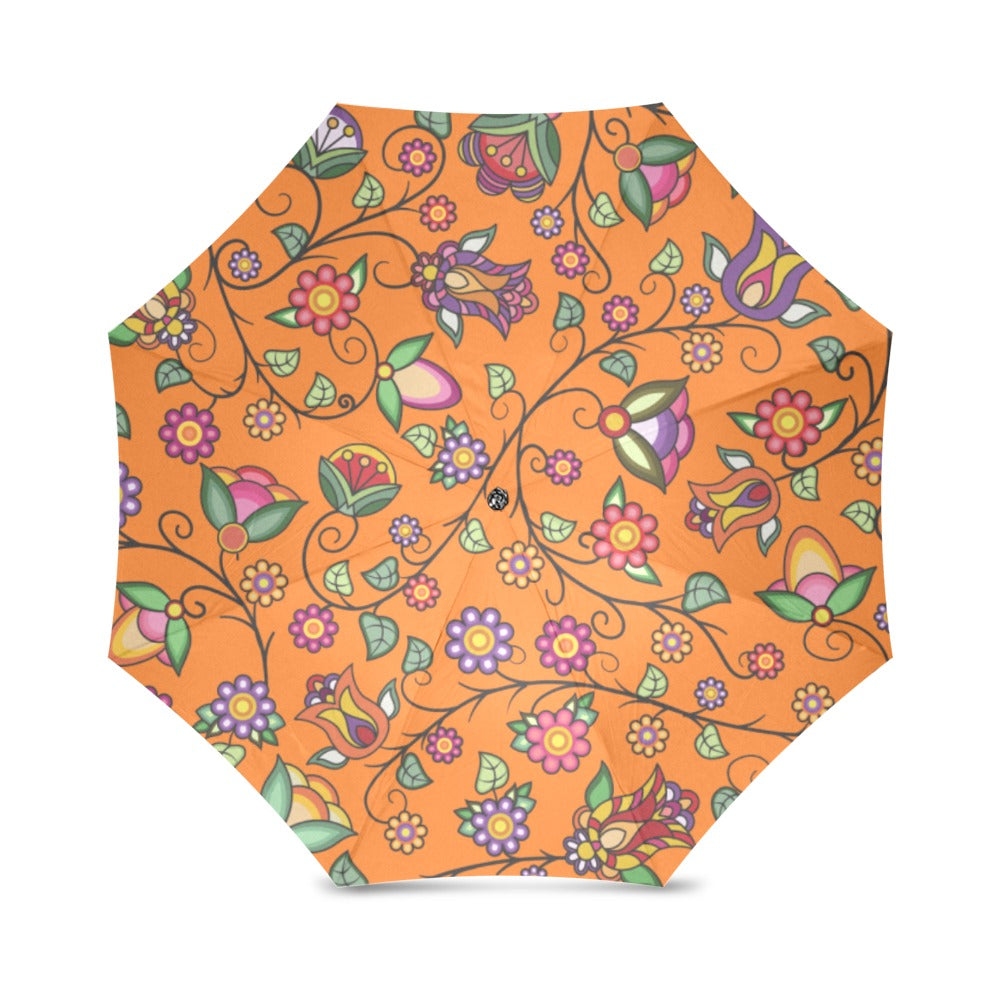 Heartbeat Petals ECM Orange Foldable Umbrella