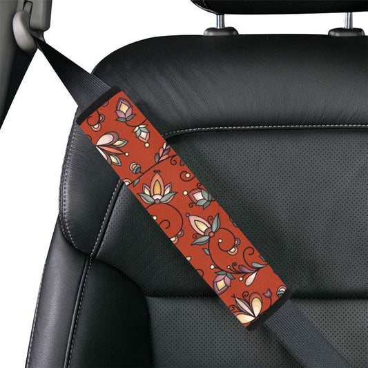 Burnt Sky Petals Red Seat Belt Cover