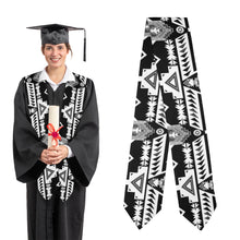 Load image into Gallery viewer, Chiefs Mountain Black and White Graduation Stole
