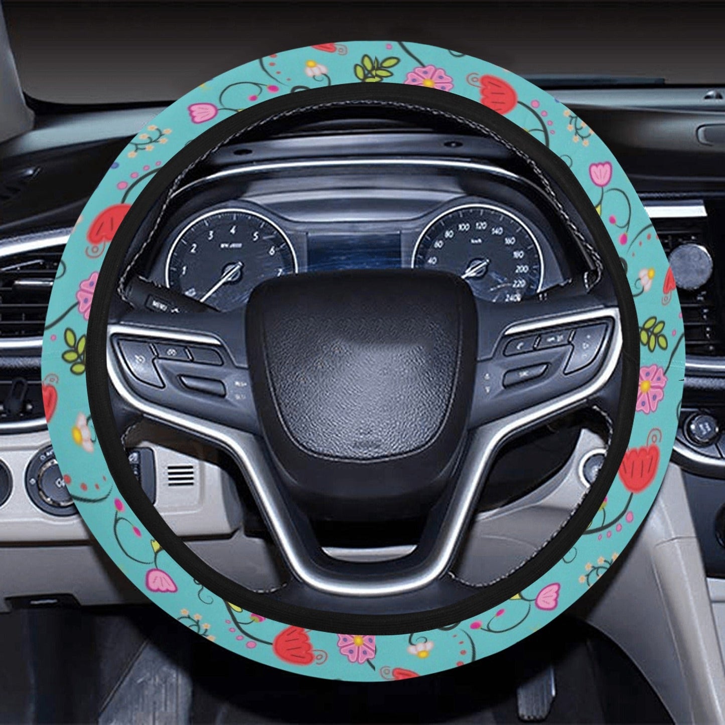 Nipin Blossom Sky Steering Wheel Cover with Elastic Edge