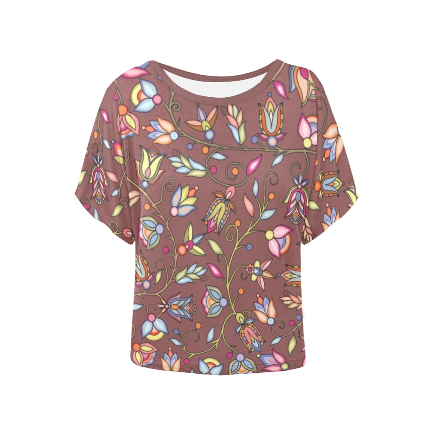 Buffalo Bloom Clay Women's Batwing-Sleeved Blouse T shirt