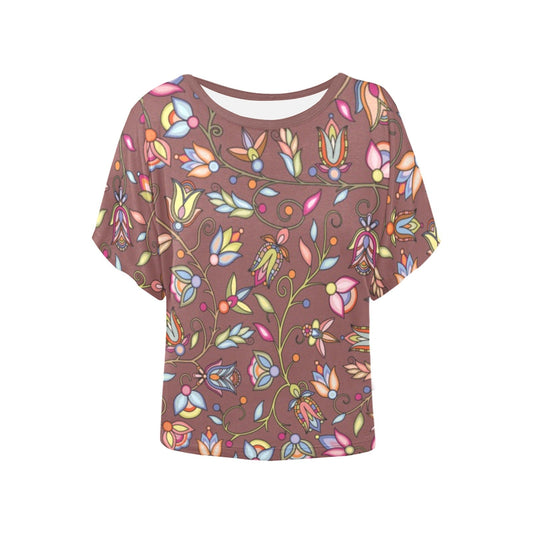 Buffalo Bloom Clay Women's Batwing-Sleeved Blouse T shirt