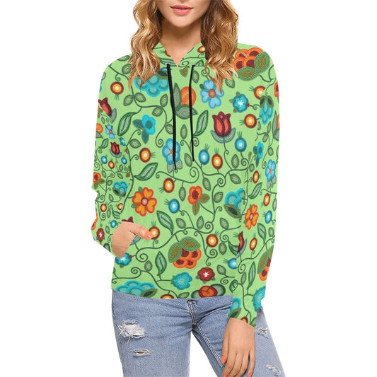 Prairie Fire Petals Sage Hoodie for Women