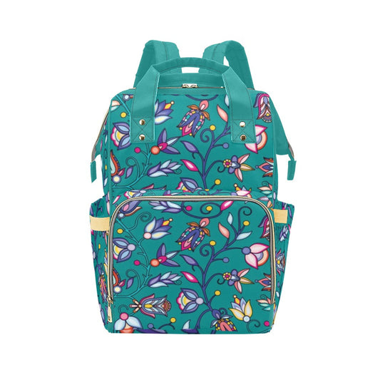 Buffalo Bloom Turquoise Multi-Function Diaper Backpack