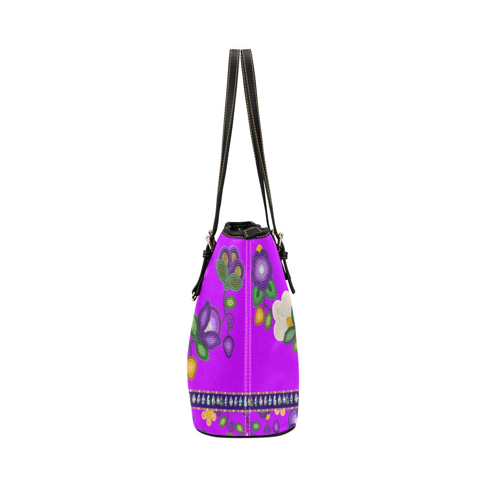 Midnight Moss Bloom Leather Tote