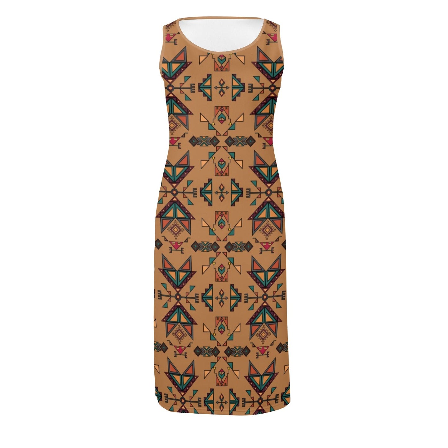 Arrow dawn Brown Phaedra Sleeveless Open Fork Long Dress