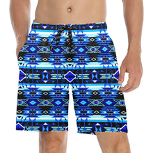 Load image into Gallery viewer, Force of Nature Winter Night Men&#39;s Mid-Length Beach Shorts
