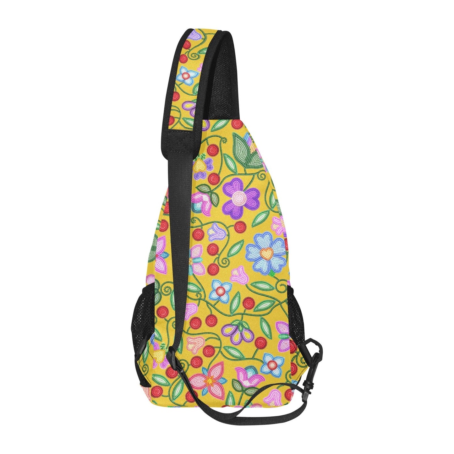 Petal Harmony Ochre Chest Bag