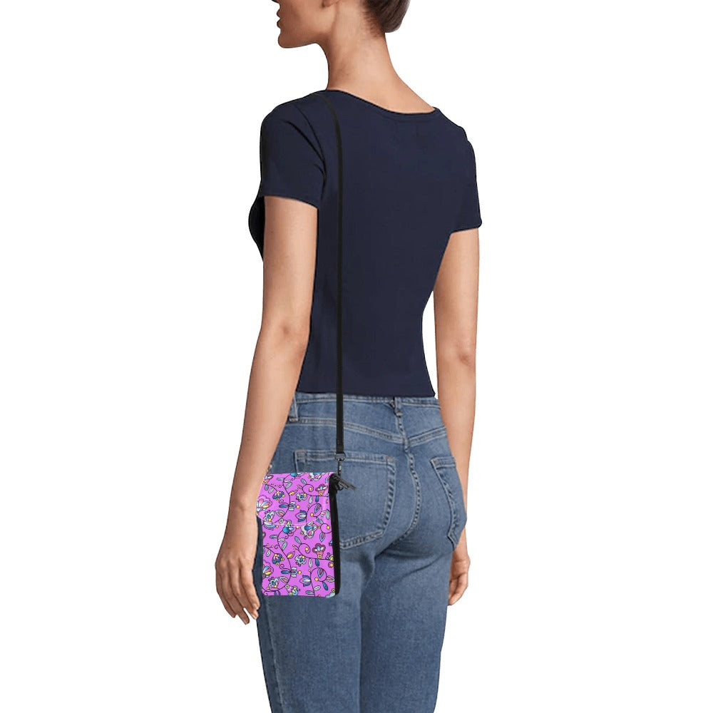 Autumn Bundle Blessing Purple Small Cell Phone Purse