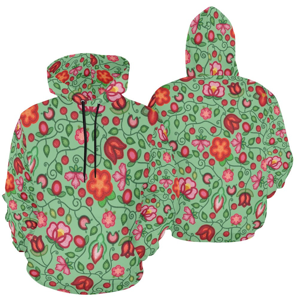 Rose Reverie Green Hoodie for Men