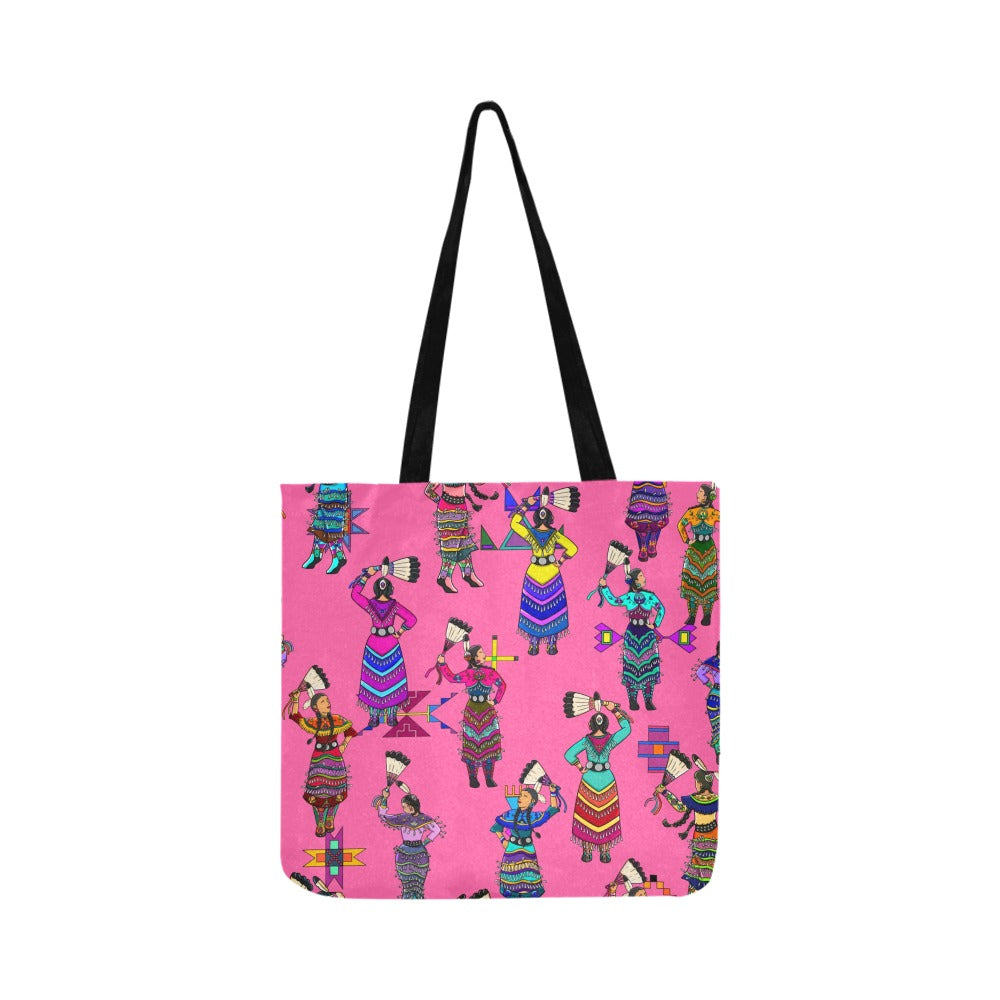 Women's Jingle Dancers Pink Reusable Shopping Bag