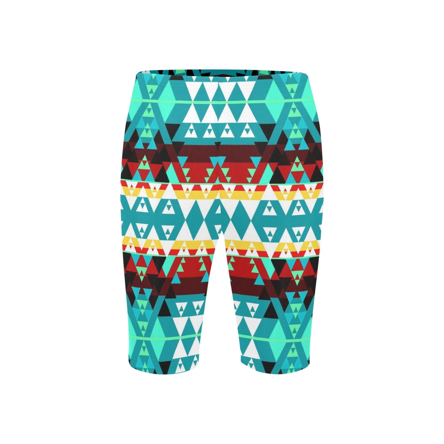 Writing on Stone Wheel Men's Knee Length Swimming Trunks