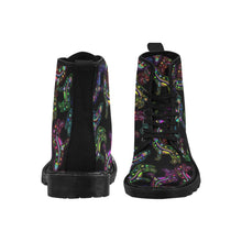 Load image into Gallery viewer, Neon Floral Wolves Boots
