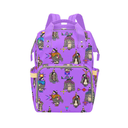 Women's Tradish Dancers Purple Multi-Function Diaper Backpack