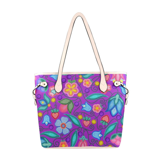 Sweet Offering Purple Clover Canvas Tote