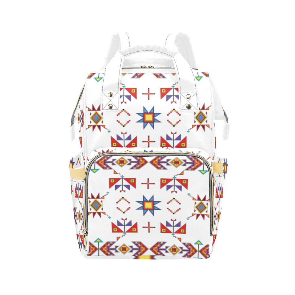Scattered Generations White Multi-Function Diaper Backpack