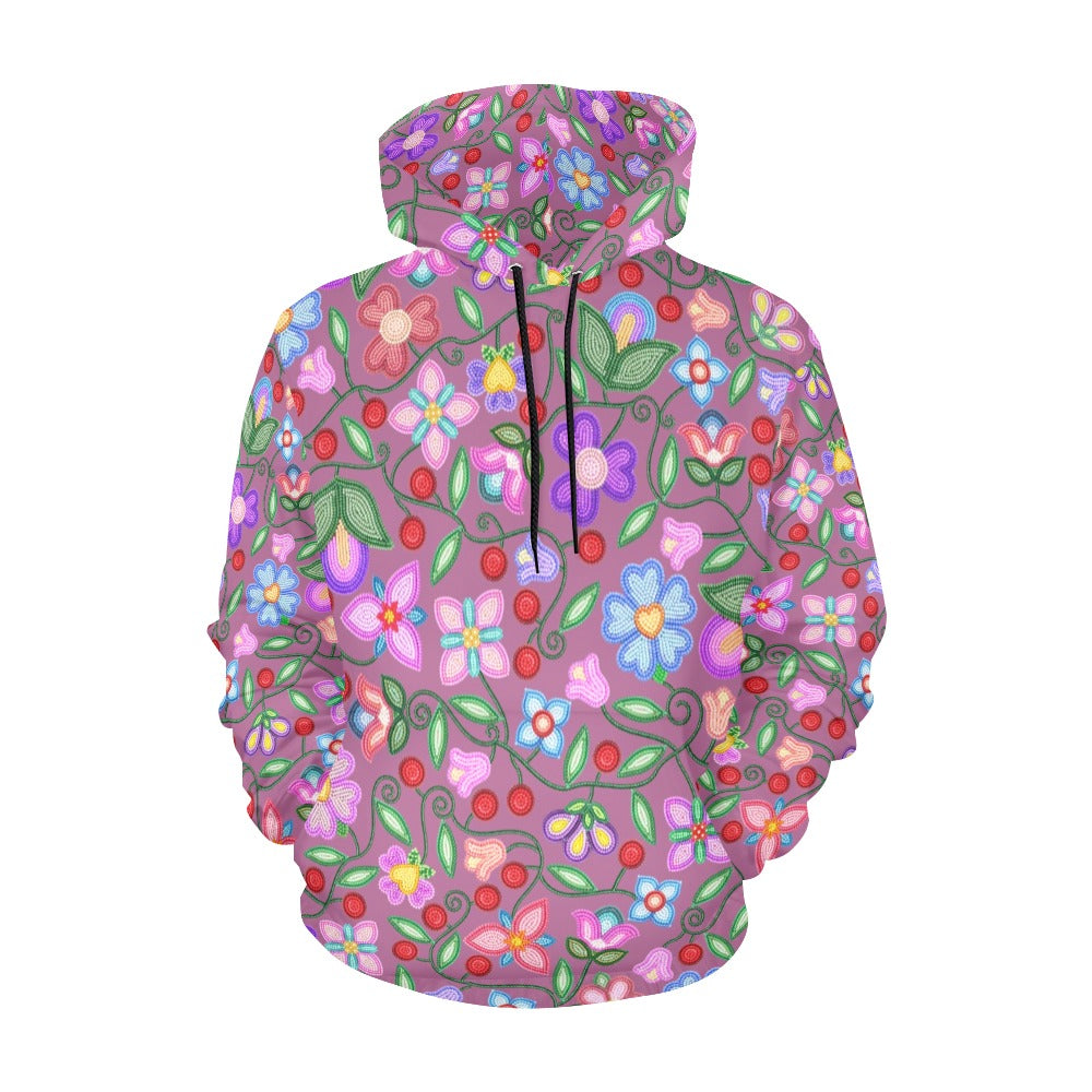 Petal Harmony Dusty Rose Hoodie for Men
