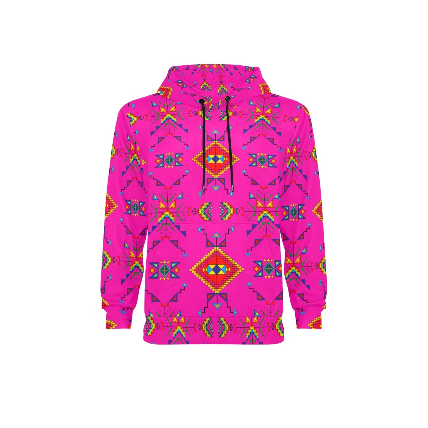 Buffalo Jump Pink Men's Long Sleeve Fleece Hoodie