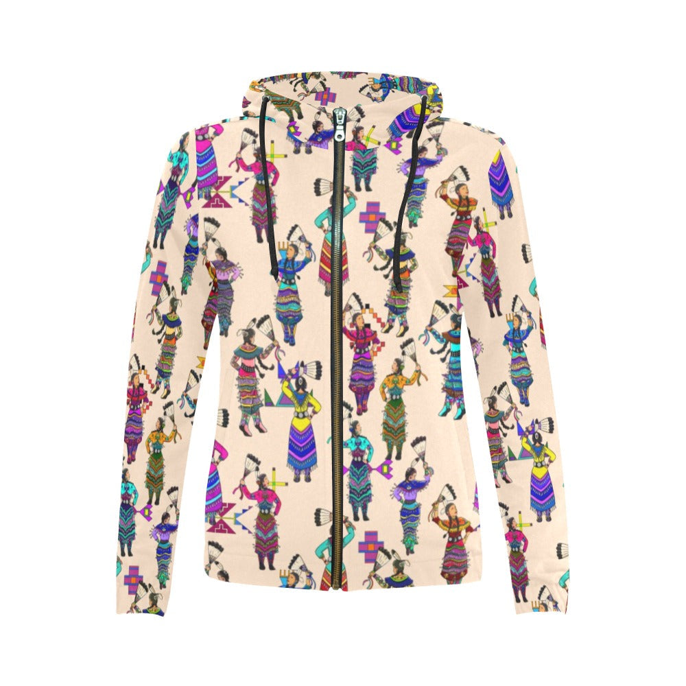 Women's Jingle Dancers Full Zip Hoodie for Women